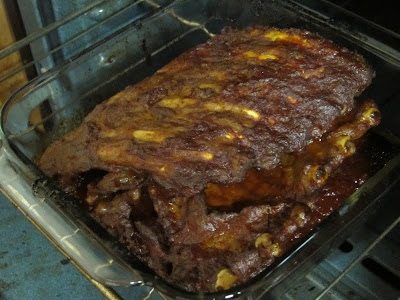 Claim Jumper Baby Back Pork Ribs in the oven