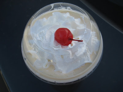Jack in the Box Egg Nog Ice Cream Shake top view