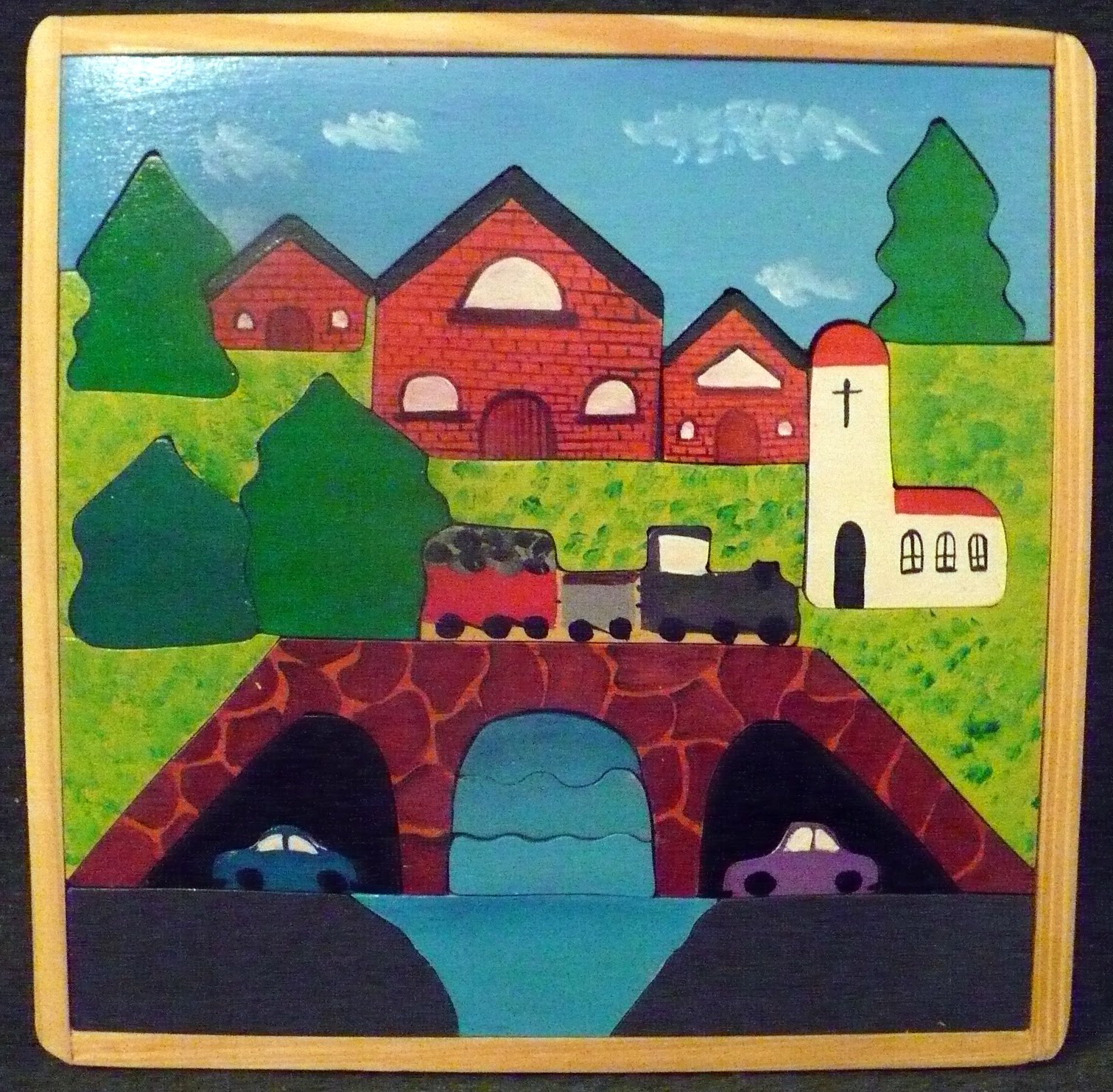 Volviendo al pasado juguetes Rompecabezas tridimensional El Campo