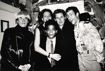 Andy Warhol, Jacqueline Schnabel, Jean-Michel Basquiat, Julian Schnabel y Kenny Scharf