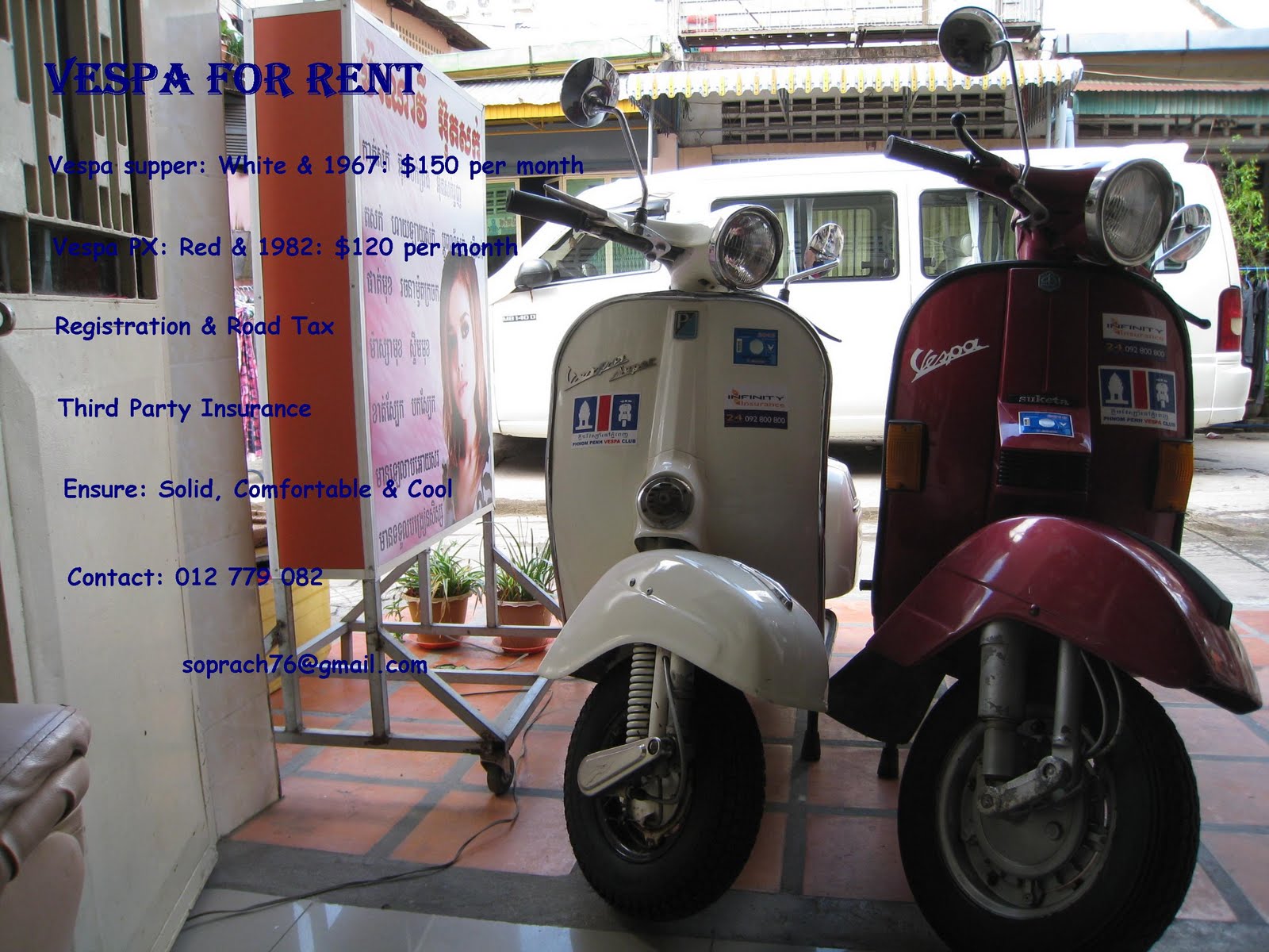Soprach information My Other Two Vespas For Rent In Phnom Penh