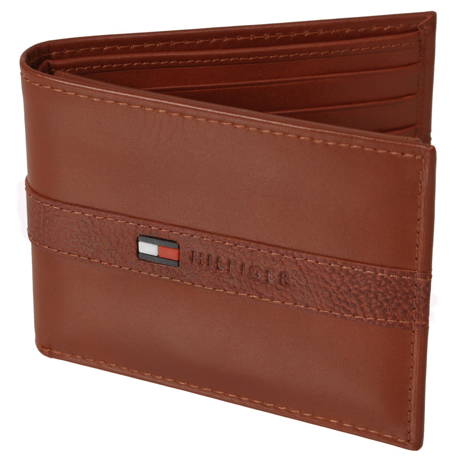 BegCanteq: Item # 1025: Tommy Hilfiger Mens Genuine Leather Passcase and Valet Wallet