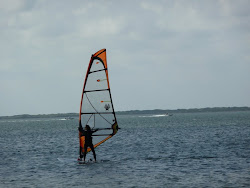 Sailboarding on the north side of Padre Island
