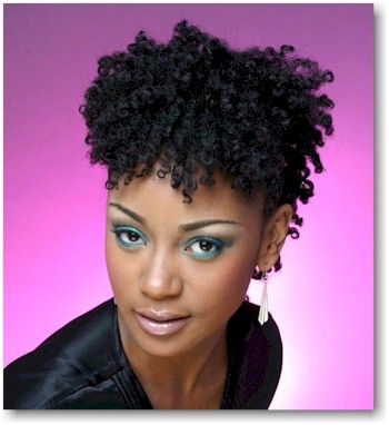 African American Wedding Hairstyles & Hairdos: Natural Curly Style With ...