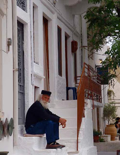 Greek Man Apiranthos Naxos Greece