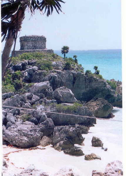 Mayan buildings at Tulum Mexico