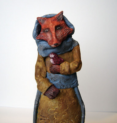 Fox Folk Art Doll