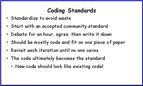 Agile in a Flash: Coding Standards
