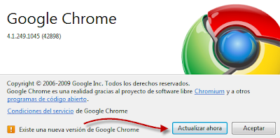 Imagen: Actualizar Google Chrome