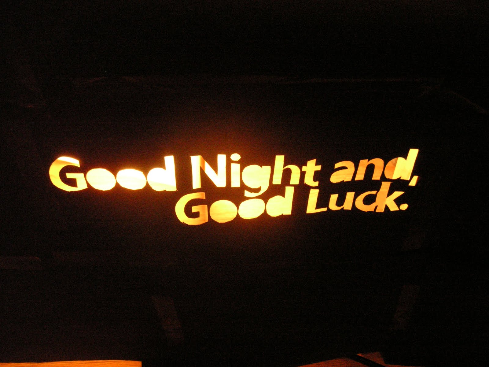 Sarah Bush Good night and good luck