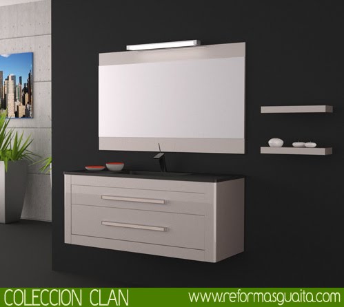 Mueble de baño curvo CLAN ~ Reformas Guaita