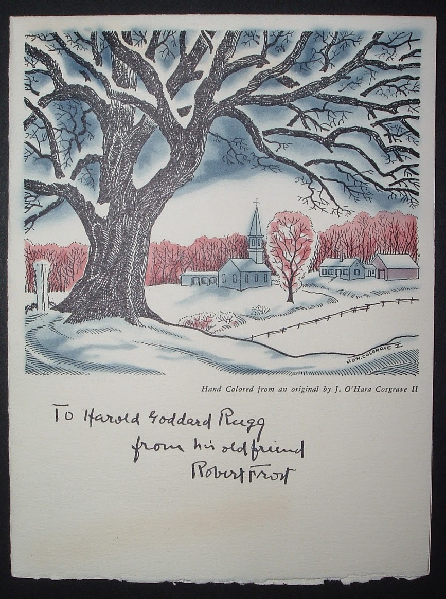 Rauner Special Collections Library Robert Frost's Christmas Cards