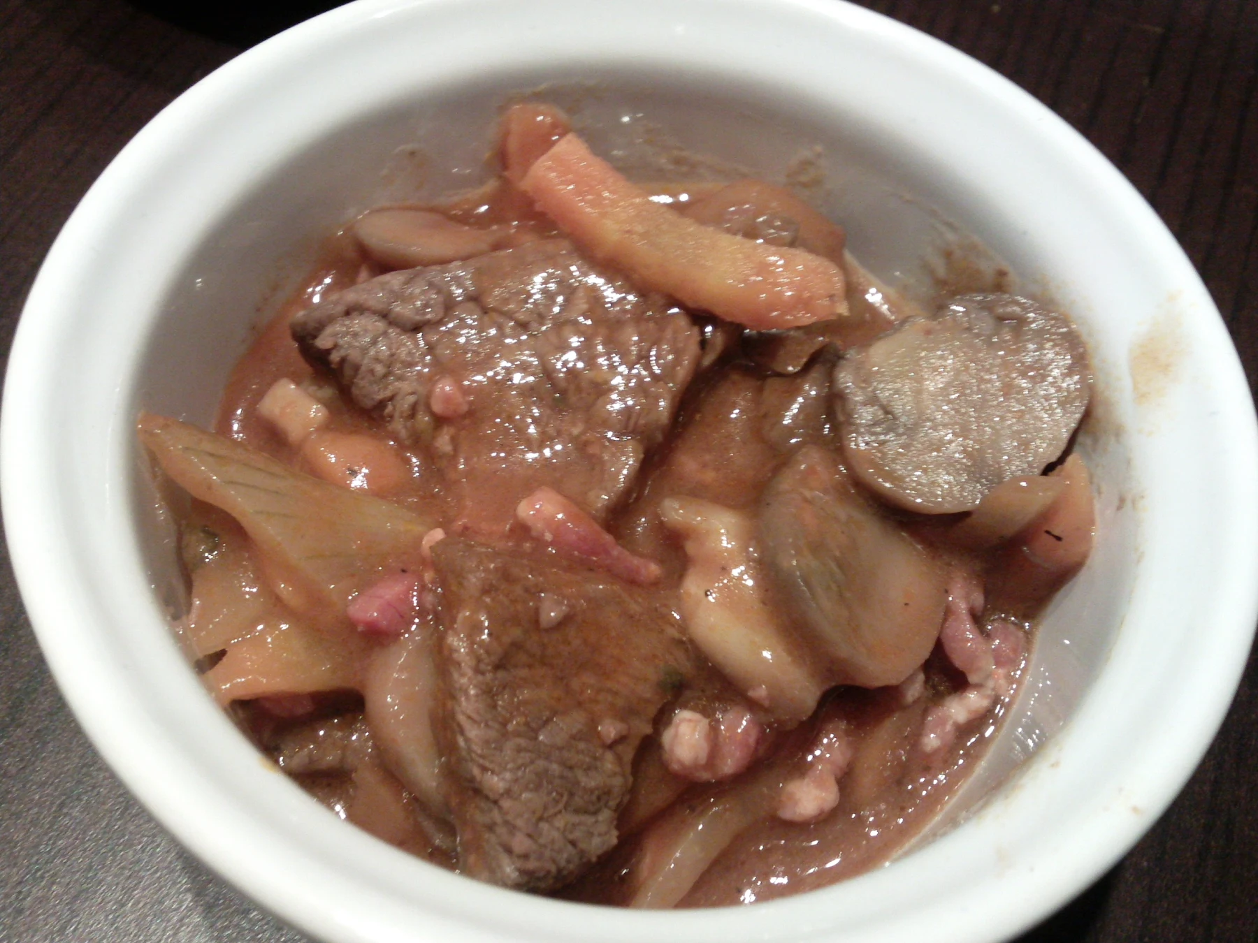 Bœuf Bourguignon sans vin rouge