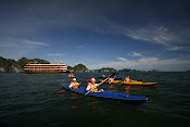 Kayaking activities in Halong Bay