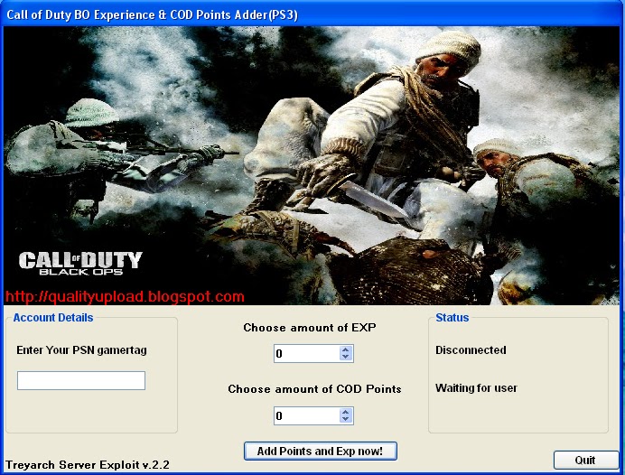 Quality Upload Call Of Duty Black Ops Points Adder PS3 