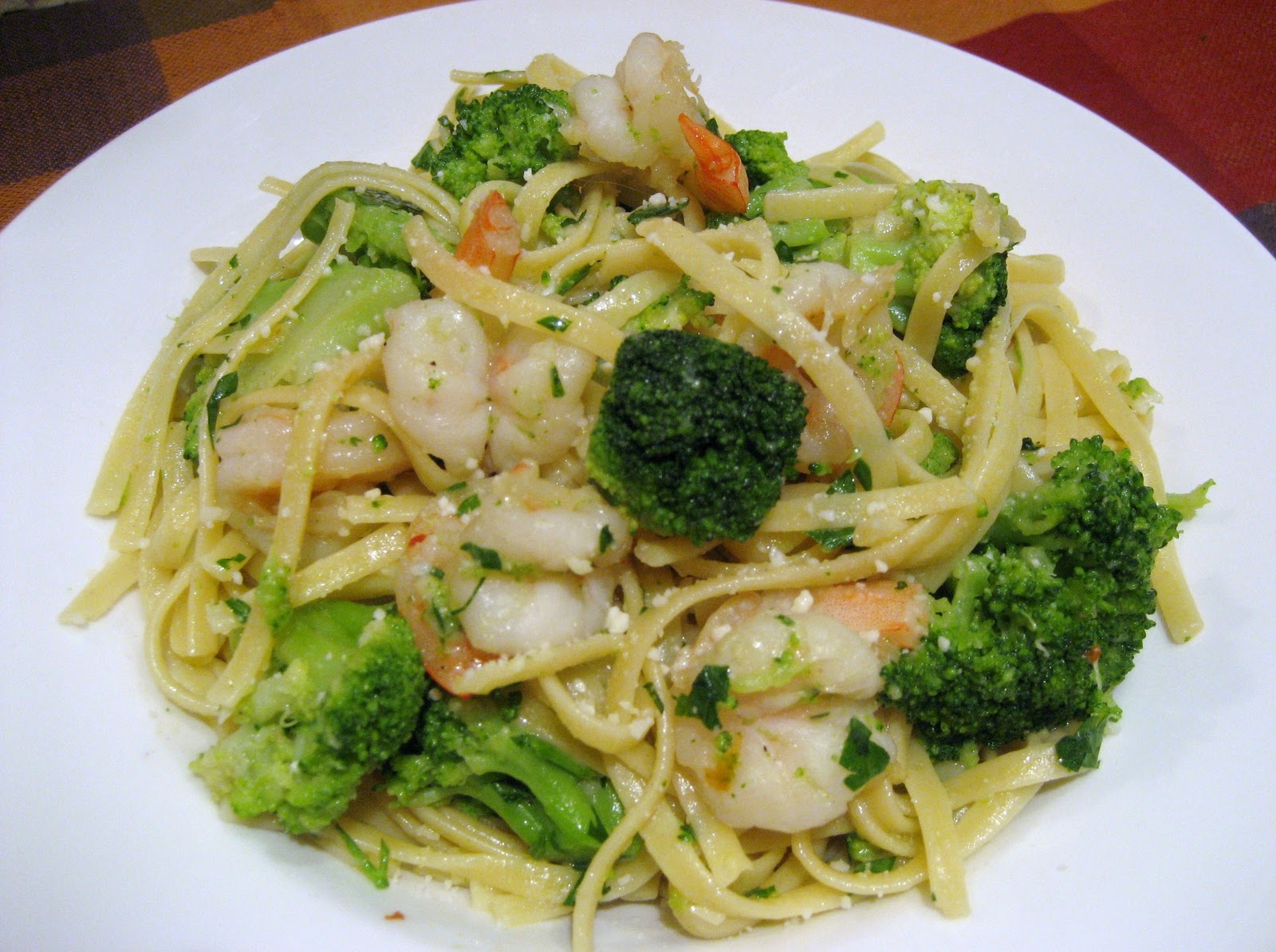 Everything Tasty from My Kitchen Linguini with Shrimp and Broccoli