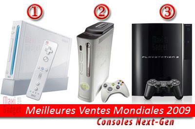 top ventes mondiales consoles nextgen 2009 - TOP Ventes Consoles 2009 Previsions 2010 (Wii, X360, PS3) -
