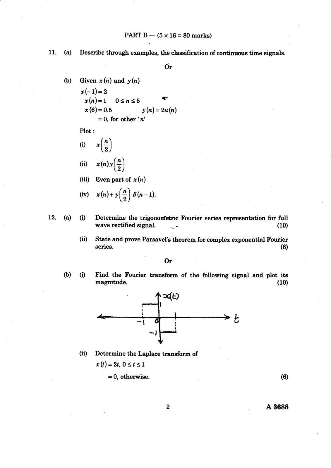 ANNA UNIVERSITY QUESTION BANK SIGNALS AND SYSTEMS