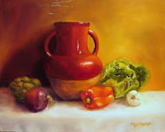 Red Jar With Veggies - 16X20