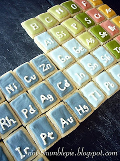 Periodic table cookies via Not So Humble Pie