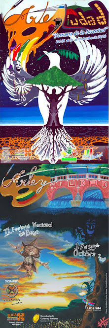 Imagenes de los afiches del 1er y segundo Festival Arte y Ciudad