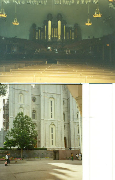 Steve took me to SALT LAKE...the TEMPLE in person...the TABERNACLE (so different from TV viewing of