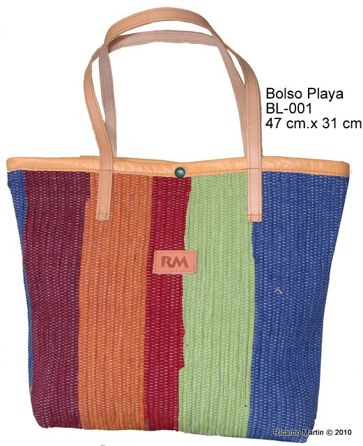 Ricardo Martin Artesano Bolsos Playa En Tejido De Jarapa