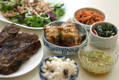 Traditional Full Korean Breakfast
