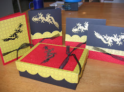 Dragon card box with 4 cards
