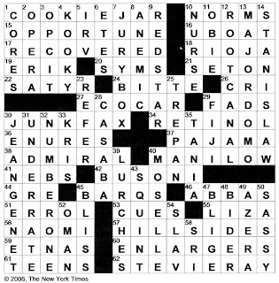 The New York Times Crossword in Gothic: January 2008