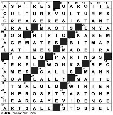 The New York Times Crossword in Gothic: 08 07 10 It #39 s Better Than Life