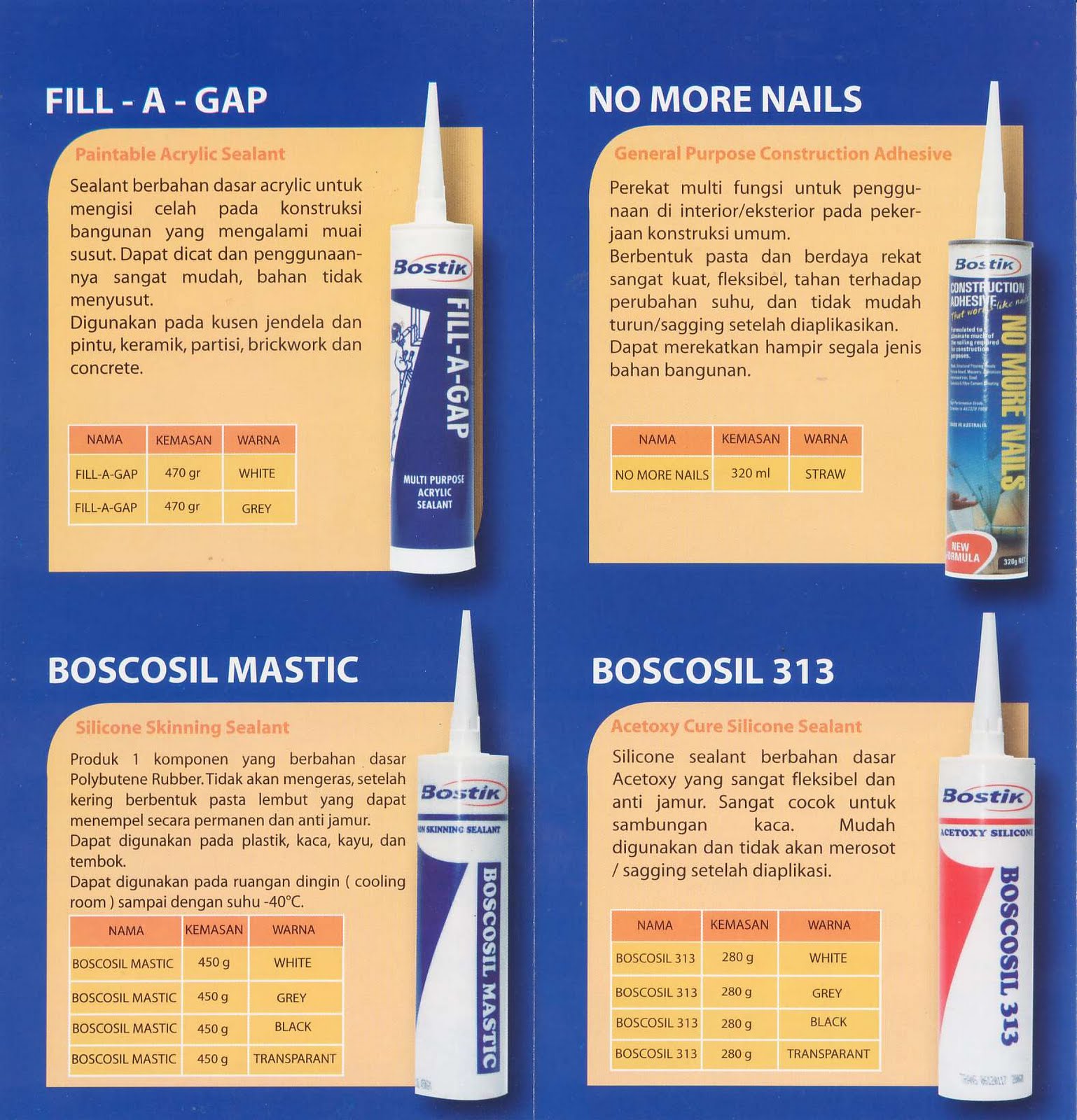 Bostik Adhesive, Sealants & Waterproofing Building Materials