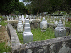 Melaka Muslim Cemetry with tombstones.