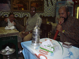 Smoking the Sheesha(Hookah) in Khan El Khalil Cofee Shop.