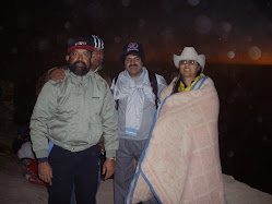 Nicola,Domingo.Stephen and myself at a "Rest Stop" on ascent of "Mt Sinai".