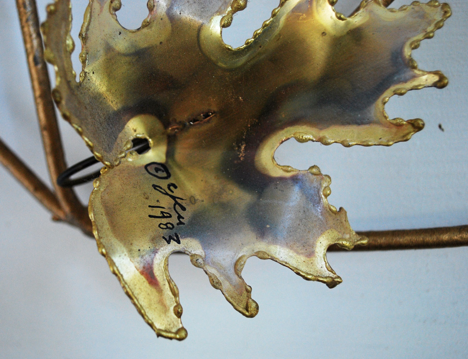 junk2funk Vintage C' Jere Copper Wall Art — signed and dated!