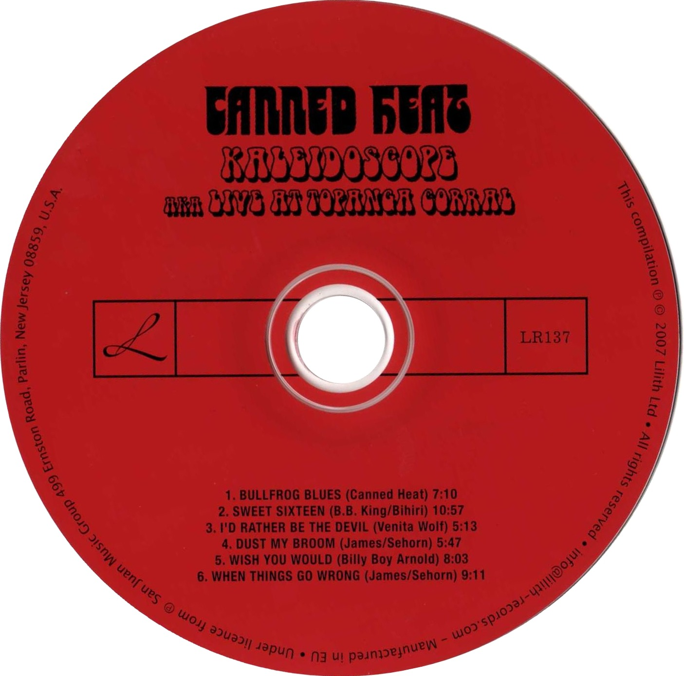 CANNED HEATKALEIDOSCOPE LIVE AT TOPANGA CORRAL 1969