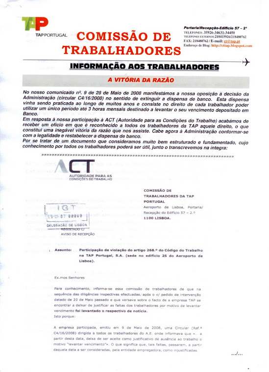 Informação aos Trabalhadores (folha 1)