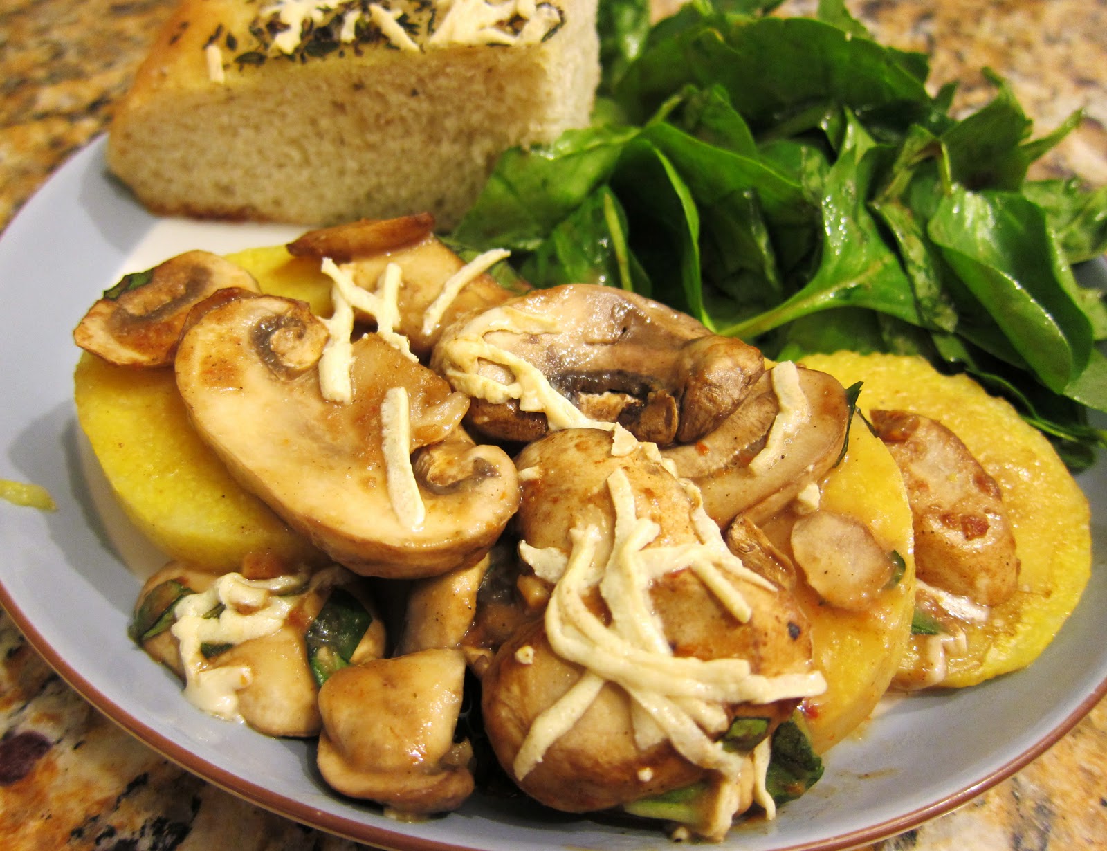 The Vegan Chronicle Polenta Gratin with Mushrooms and Cheese