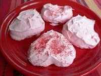 Fat Free Valentine Meringue Cookies