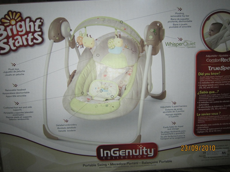CHILD'S HEAVEN ONLINE STORE: Bright Starts InGenuity Portable Swing
