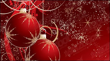 Christmas Backgrounds: Red Christmas Ball Background