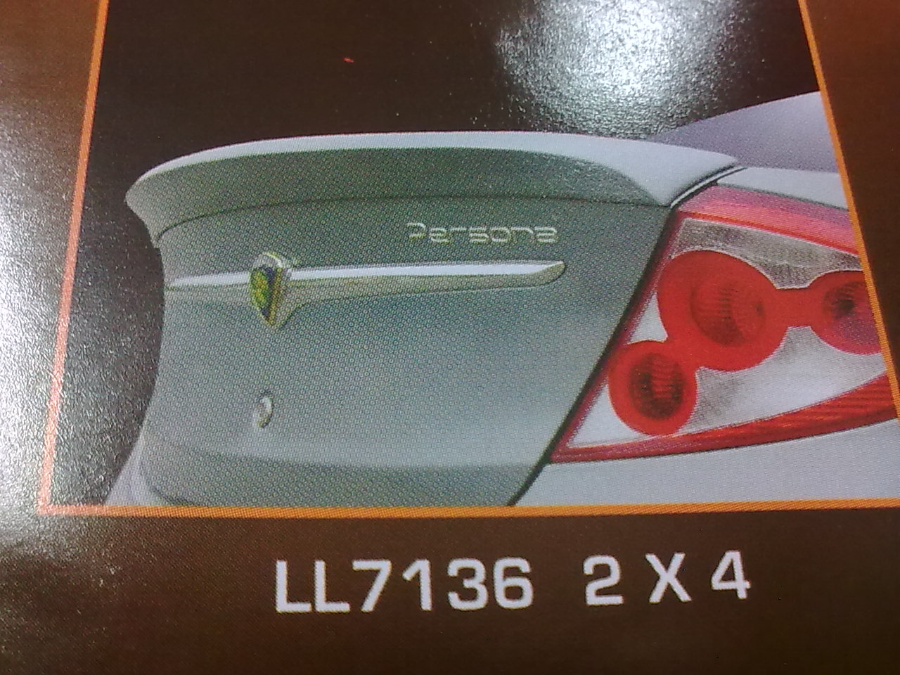 RS PERFORMANCE AUTOPARTS (SA0111164A) Spoiler for Gen2/Persona