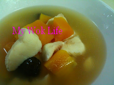 My Wok Life Cooking Blog Sliced Sheng Yu (Haruan Fish) and Green Papaya Soup (生鱼片木瓜汤)