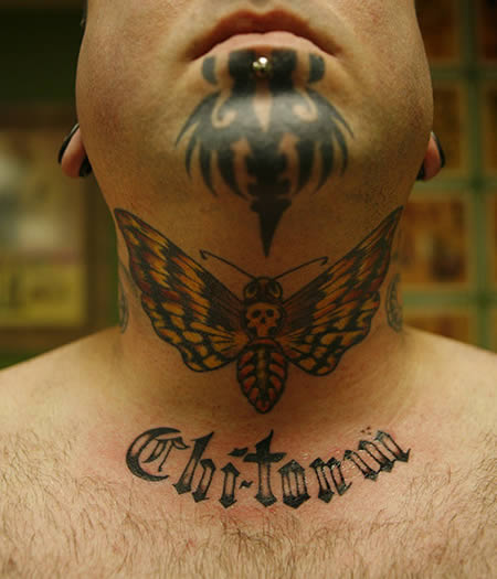 Tatto Leher Mengerikan Bigcendol Tato Kreatif Unik Aneh Gambar Burung