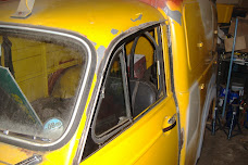 Morris Van cab gutter repairs.
