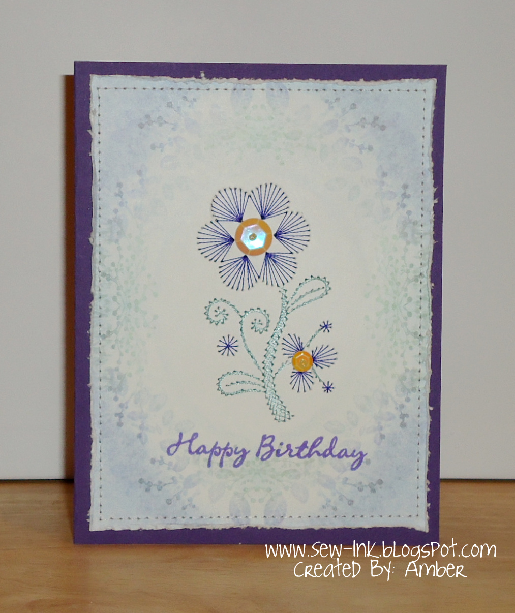 Free Flowering Vine Pattern at Stitching Cards