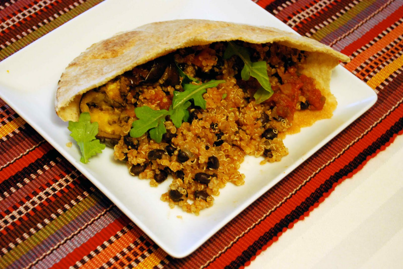 A Less Processed Life What's For Dinner Pita Stuffed with Quinoa