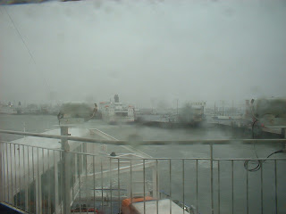 Could hardly see the other boats in Calais harbour
