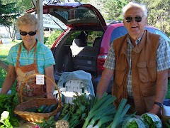 Rita Heimboldt's stall at Powassan Farmer's Market